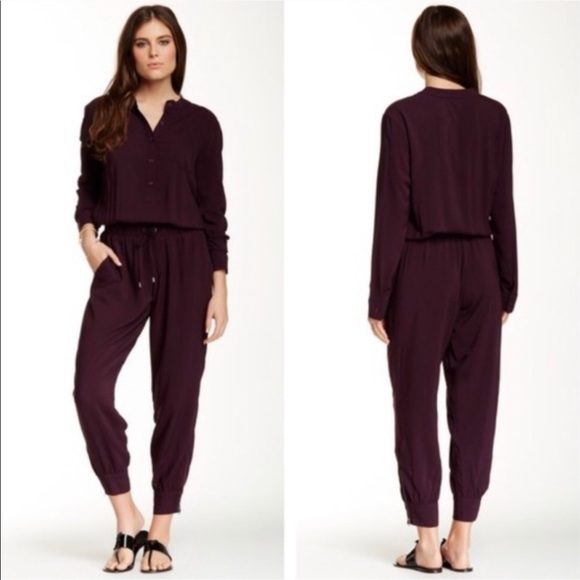 Splendid Chelsea Voile Jumpsuit in Aubergine, XS - Picture 3 of 8